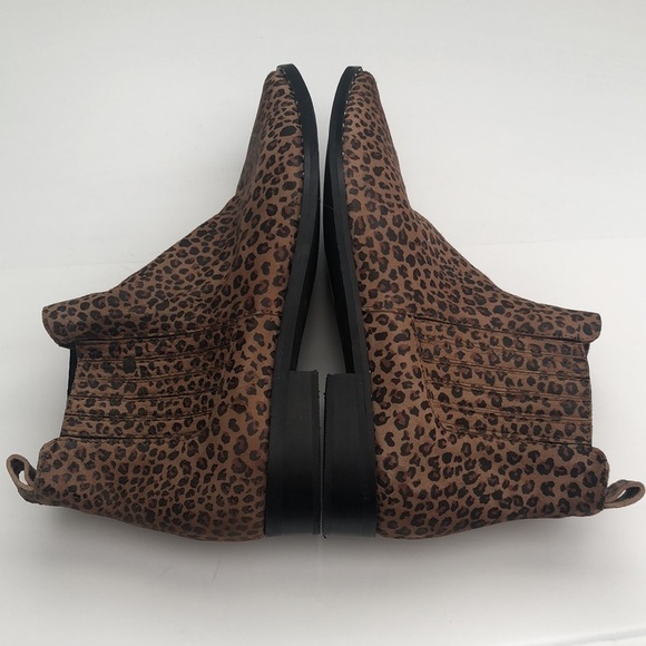Musse & Cloud ankle booties leopard print studded easy slip on brown & balck tan - Picture 3 of 11
